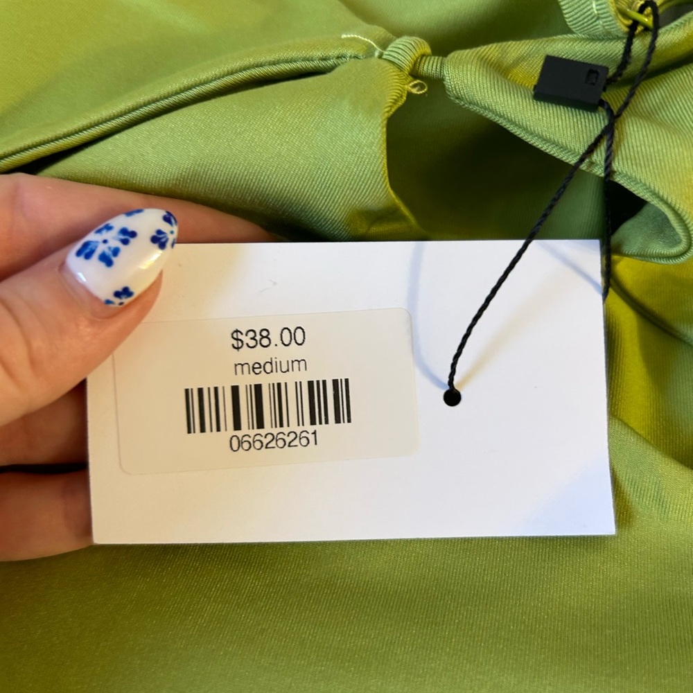 Green mini dress with cut outs!